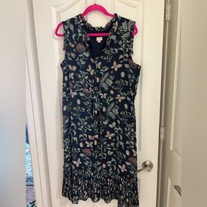 💙 4 for $40 💙 Floral Navy Sleeveless Midi Dress